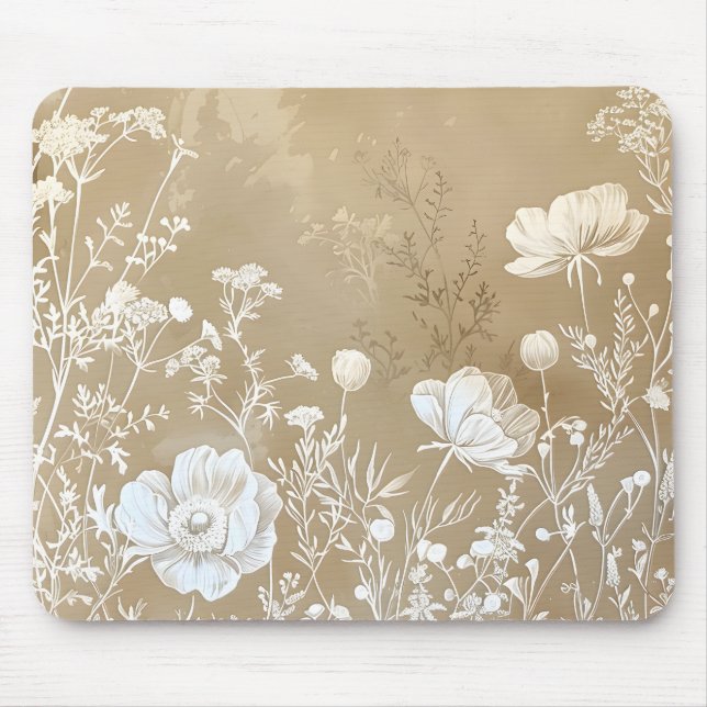 Tapis De Souris Floral naturel (Devant)