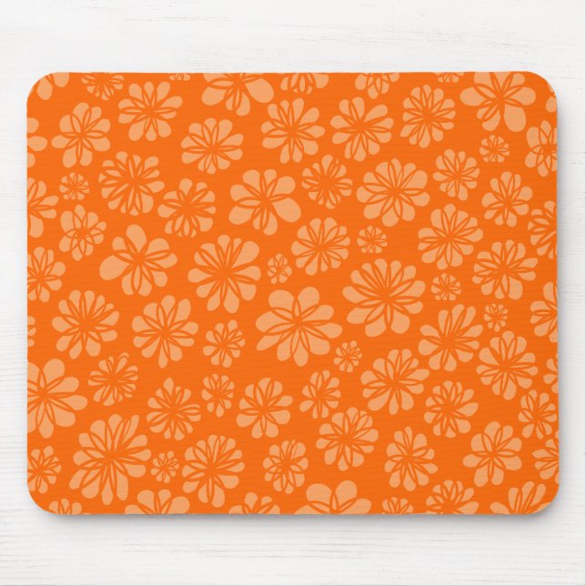 Tapis De Souris Floral orange (Devant)