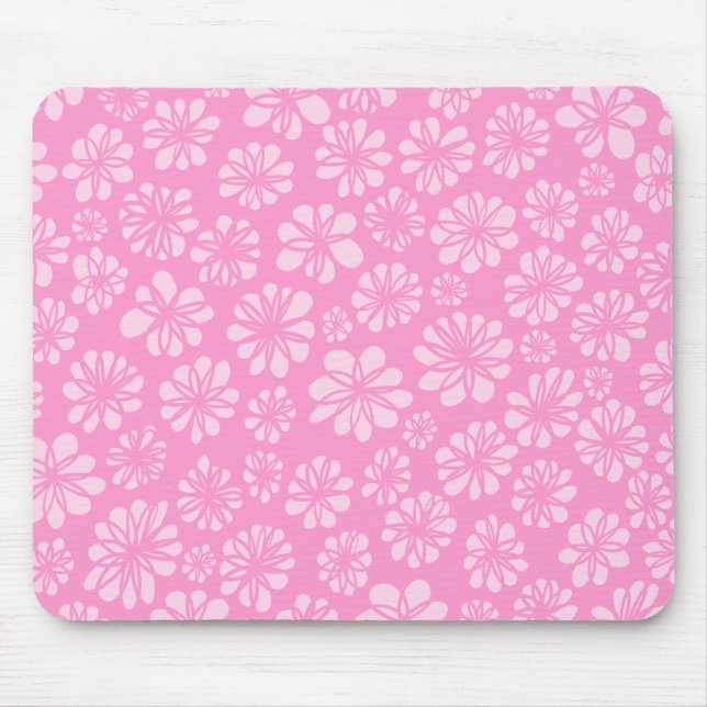 Tapis De Souris Floral rose (Devant)