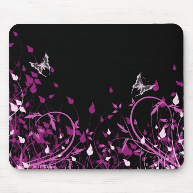 Tapis De Souris Floral rose (Devant)