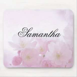 Tapis De Souris Floral rose personnalisé