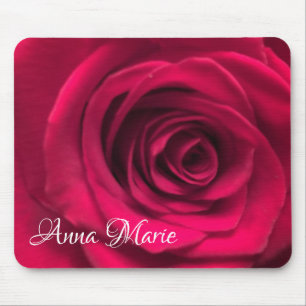 Tapis de souris floral Rose rouge