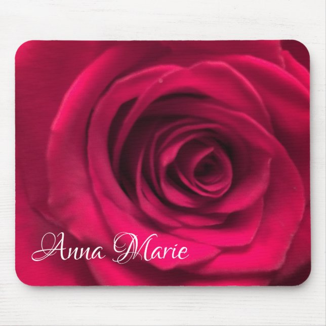 Tapis de souris floral Rose rouge (Devant)