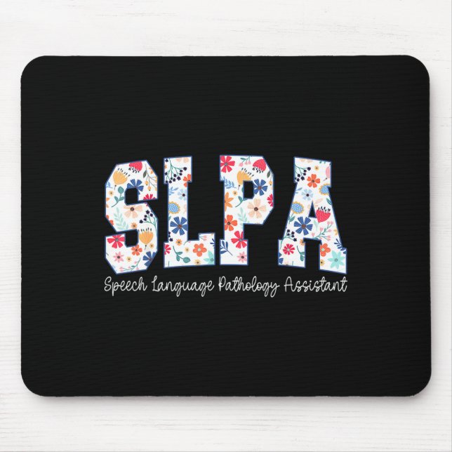 Tapis De Souris Floral Speech Language Pathology Istant Slpa Appre (Devant)