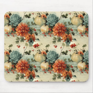 Tapis De Souris Floral Thanksgiving Motif Vintage (1)