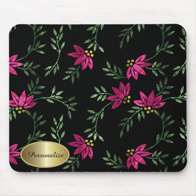 Tapis De Souris Floral victorien moderne | Personnaliser (Devant)