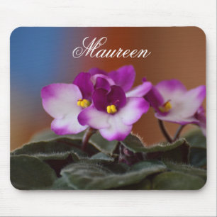 Tapis de souris floral Violettes africaines