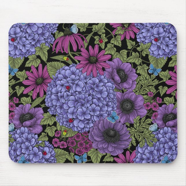 Tapis De Souris Floraux de jardin gras (Devant)