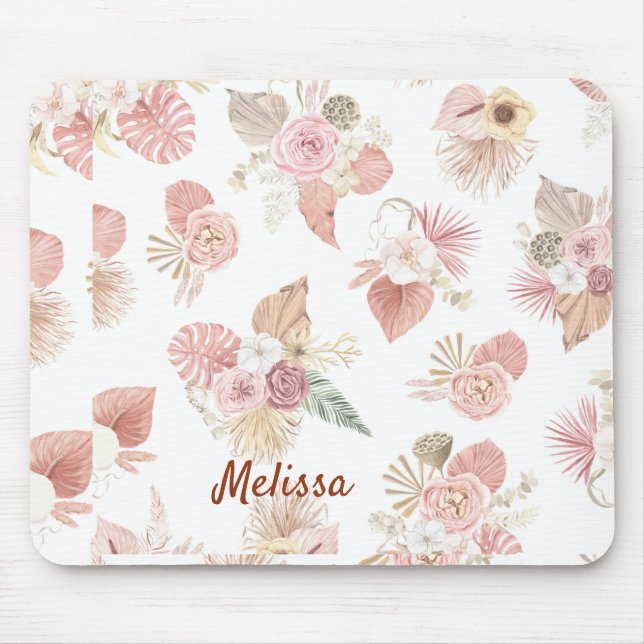Tapis De Souris Flore Boho personnalisée (Devant)