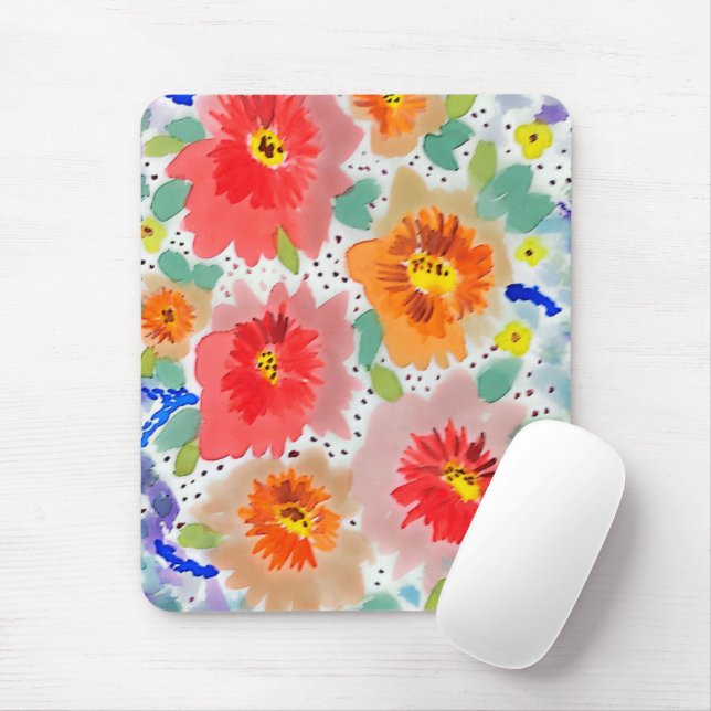 Tapis De Souris Flores rojas  (Avec souris)
