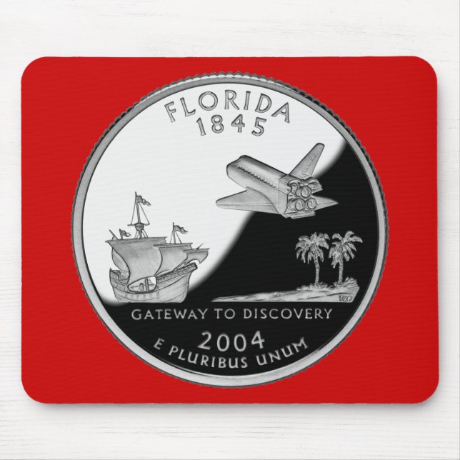 Tapis De Souris Florida State Faux Quarter (Devant)