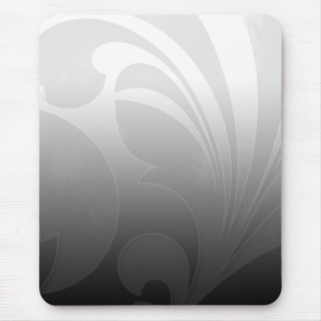 Tapis De Souris Flourish noir et blanc (Devant)