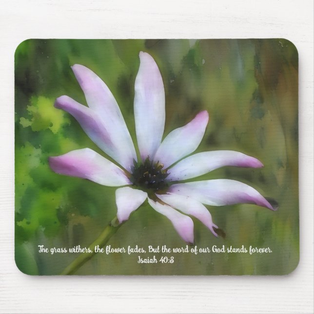 Tapis De Souris Flower Garden Faith Bible Verse Mouse Pad (Devant)