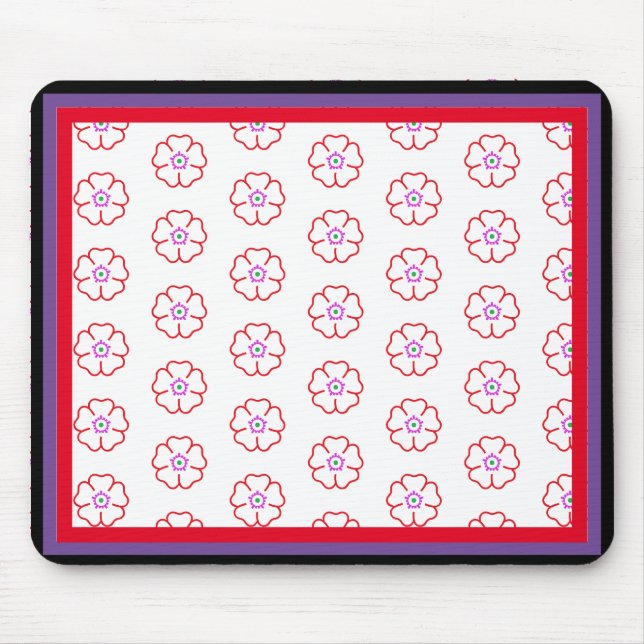 Tapis De Souris Flower on a White Background Custom Personalized (Devant)