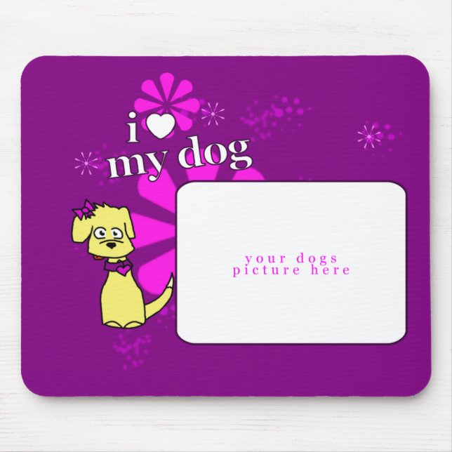 Tapis De Souris "Flower power" Kiley + Photo faite sur commande (Devant)