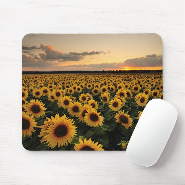 Tapis De Souris Flowers | Sunflower Field (Avec souris)