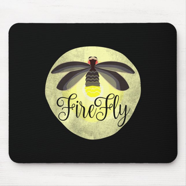 Tapis De Souris Fluciole Éclair Bug cadeau d'été (Devant)