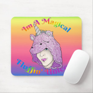 Tapis De Souris Fluffin magique Unicorne Mousepad