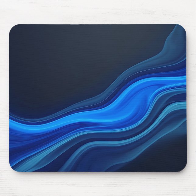 Tapis de souris Fluid Waves bleu électrique (Devant)