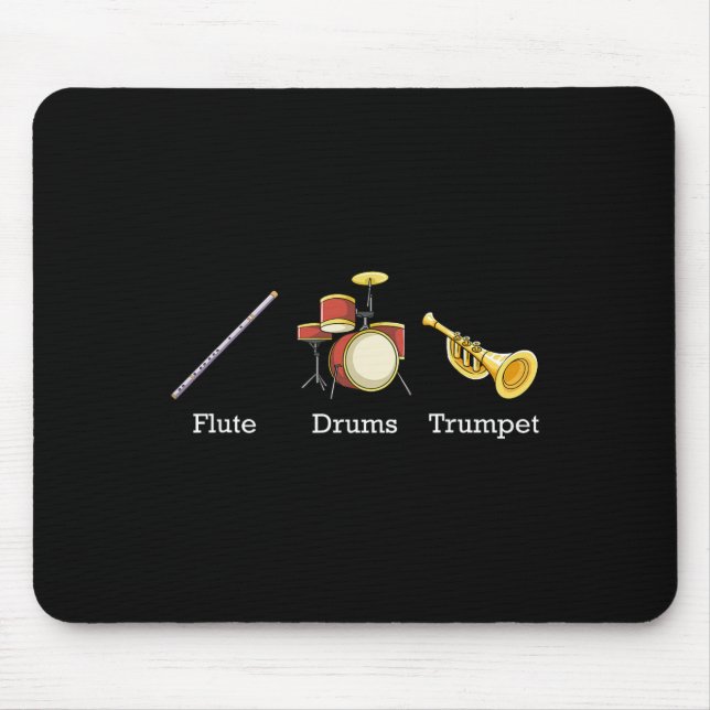 Tapis De Souris Fluide Trumpet Et Instruments Subtil Anti Tru (Devant)