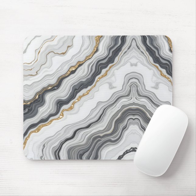 Tapis De Souris Flux de marbre doré (Avec souris)