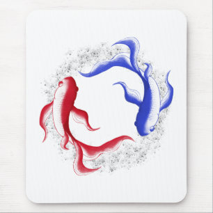 Tapis De Souris Flux martial abstrait Yin Yang art martial