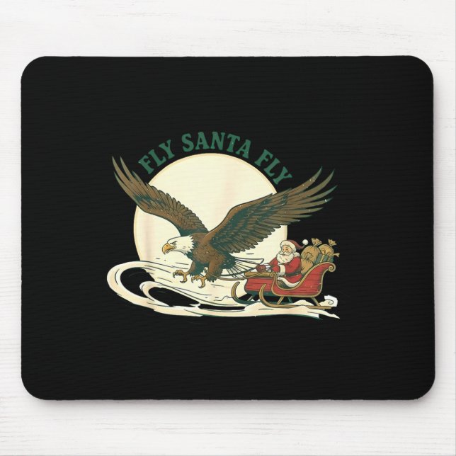 Tapis De Souris Fly Santa Fly Christmas, Santa Football  (Devant)