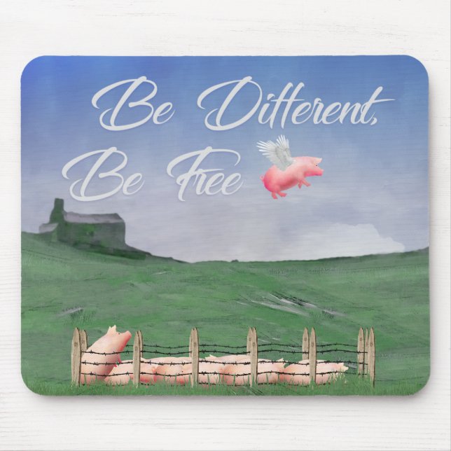 Tapis De Souris Flying Pig Be Different (Devant)