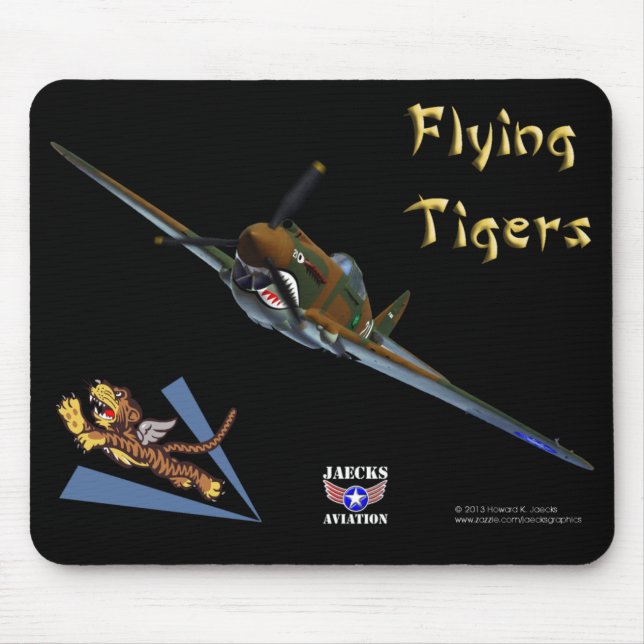 Tapis De Souris Flying Tigers P-40B Warhawk Mousepad (Devant)