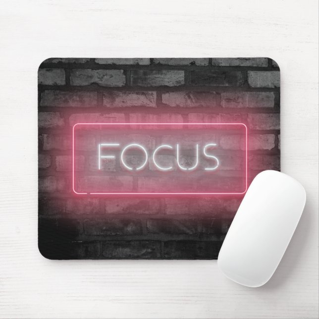 Tapis De Souris FOCUS Pink Neon Sign Pad Souris (Avec souris)