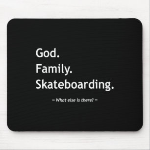 Tapis De Souris Foi chrétienne Christianisme Skateur Dieu Famille