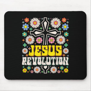 Tapis De Souris Foi de la Révolution Jésus Retro Chrétien Super