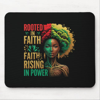 Tapis De Souris Foi enracinée Afro Dieu africain Mélanine Reine