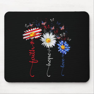 Tapis De Souris Foi Espoir Amour Papillon Marguerite Chrétiens Die