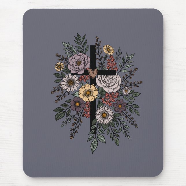 Tapis De Souris Foi et fleurs (Devant)