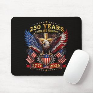 Tapis De Souris Foi Liberté 250 Ans 1776 2026 Aigle Patriotique
