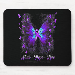 Tapis De Souris Foi papillon Espoir Aimer Fibromyalgie Sensibilisa