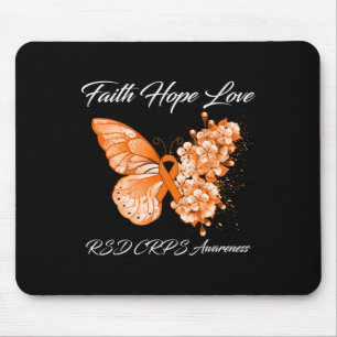 Tapis De Souris Foi Papillon Espoir Amour Rsd Crps Sensibilisation