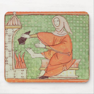 Tapis De Souris Fol.58r février : Chauffage par le feu