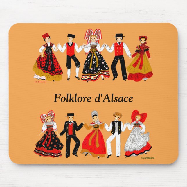 Tapis De Souris Folklore de l'Alsace, France (Devant)