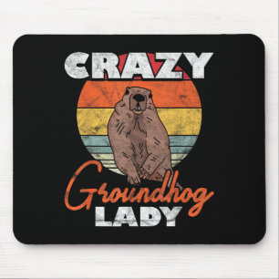 Tapis De Souris Folle de la marmotte fou furieux Dame _2