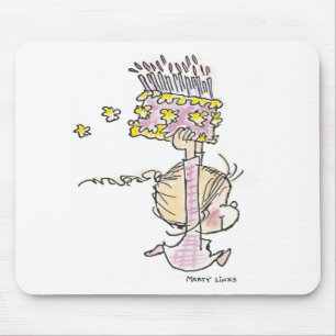 Tapis De Souris Fonctionnement de fille de l'anniversaire BD-001