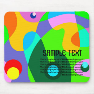 Tapis De Souris Fond abstrait de cercle fluide coloré