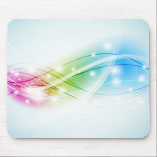 Tapis de souris fond bleu vagues colorées