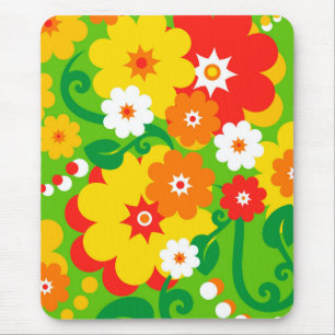 Tapis De Souris Fond d'écran Funky Flower Power