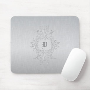 Tapis De Souris Fond gris clair personnalisé avec cadre vintage