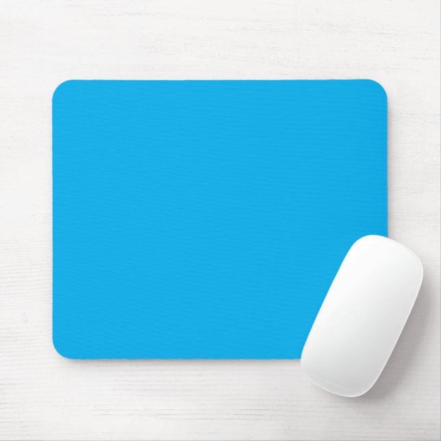 Tapis De Souris Fond uni bleu cyan  (Avec souris)