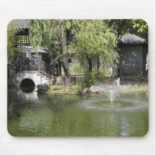 Tapis De Souris Fontaine magique dans un jardin chinois