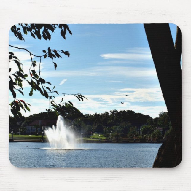 Tapis De Souris Fontaine sur le lac Mousepad (Devant)