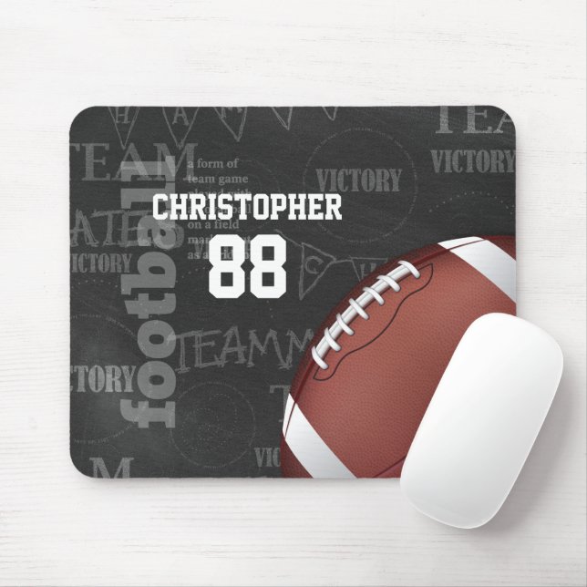 Tapis De Souris Football américain Personalized Chalkboard (Avec souris)